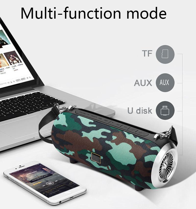Cao Cấp caixa de som Loa Di Động Bluetooth Không Dây Âm Nhạc Sender Hệ Thống Với Giá Đỡ Điện Thoại Âm Thanh Ngoài Trời Thanh Máy Nghe Nhạc MP3 Color: Army Green