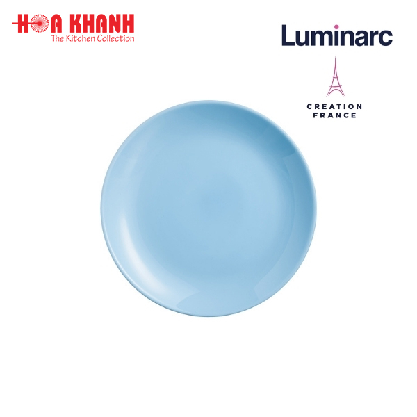 Đĩa Thủy Tinh Luminarc Diwali Light Blue 19cm đựng thức ăn, cường lực, kháng vỡ - 1 đĩa - P2612