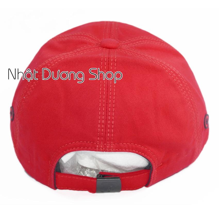 Nón kết Nam nữ hàng cao cấp mặt sắt kết hợp viền kết - Đỏ tươi thích hợp cho tín đồ tuổi teen mê nón xịn