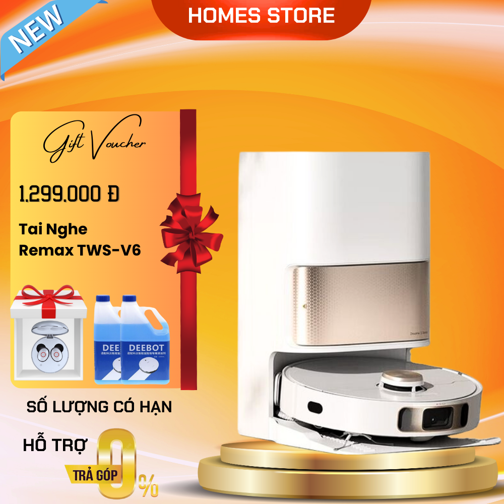 Robot Hút Bụi Lau Nhà Dreame X50 Ultra Chổi Kép, Xòe Giẻ, Xòe Chổi Lực Hút 20.000 Pa - Bản Quốc Tế