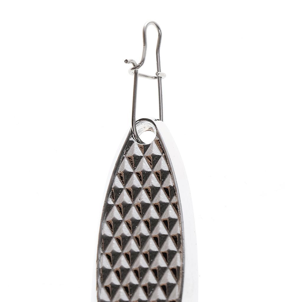 Fishing Spoon Lure Sequin Paillette Metal Hard Bait Hook Tackle