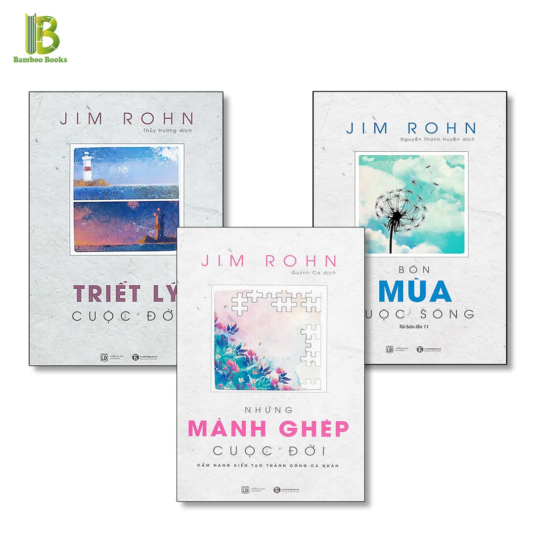 Bộ Sách Jim Rohn: Triết Lý Cuộc Đời + Những Mảnh Ghép Cuộc Đời + Bốn Mùa Cuộc Sống - Thái Hà Books - Tặng Kèm Bookmark Bamboo Books