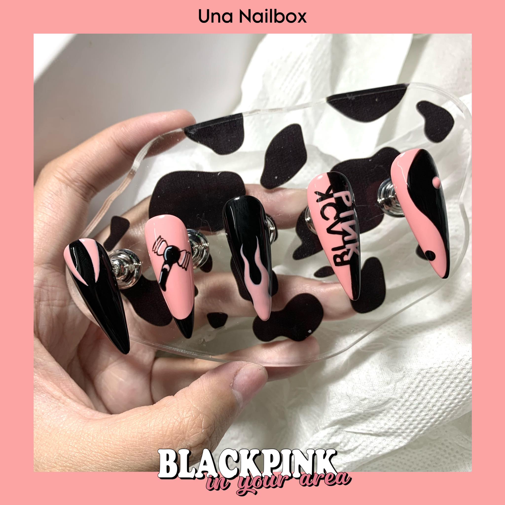 [ Una Nailbox ] BlackPink Hoạ Tiết Thủ Công