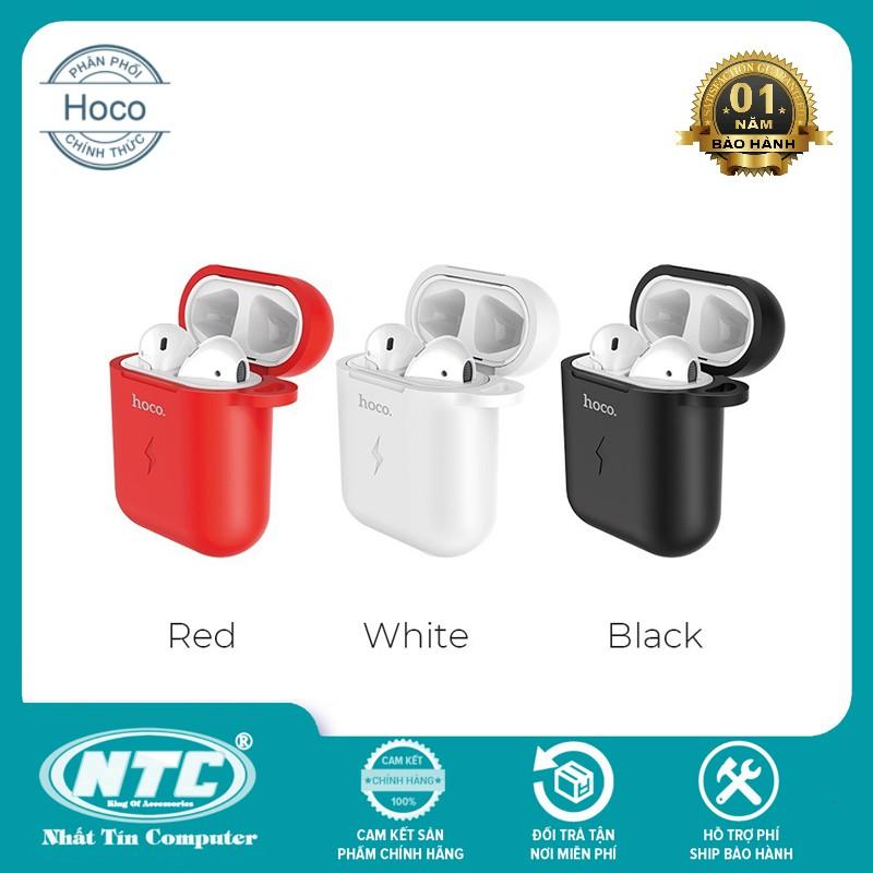 Case silicon tích hợp sạc không dây Hoco CW22 dành cho tai nghe Airpods 1 (3 màu tùy chọn)