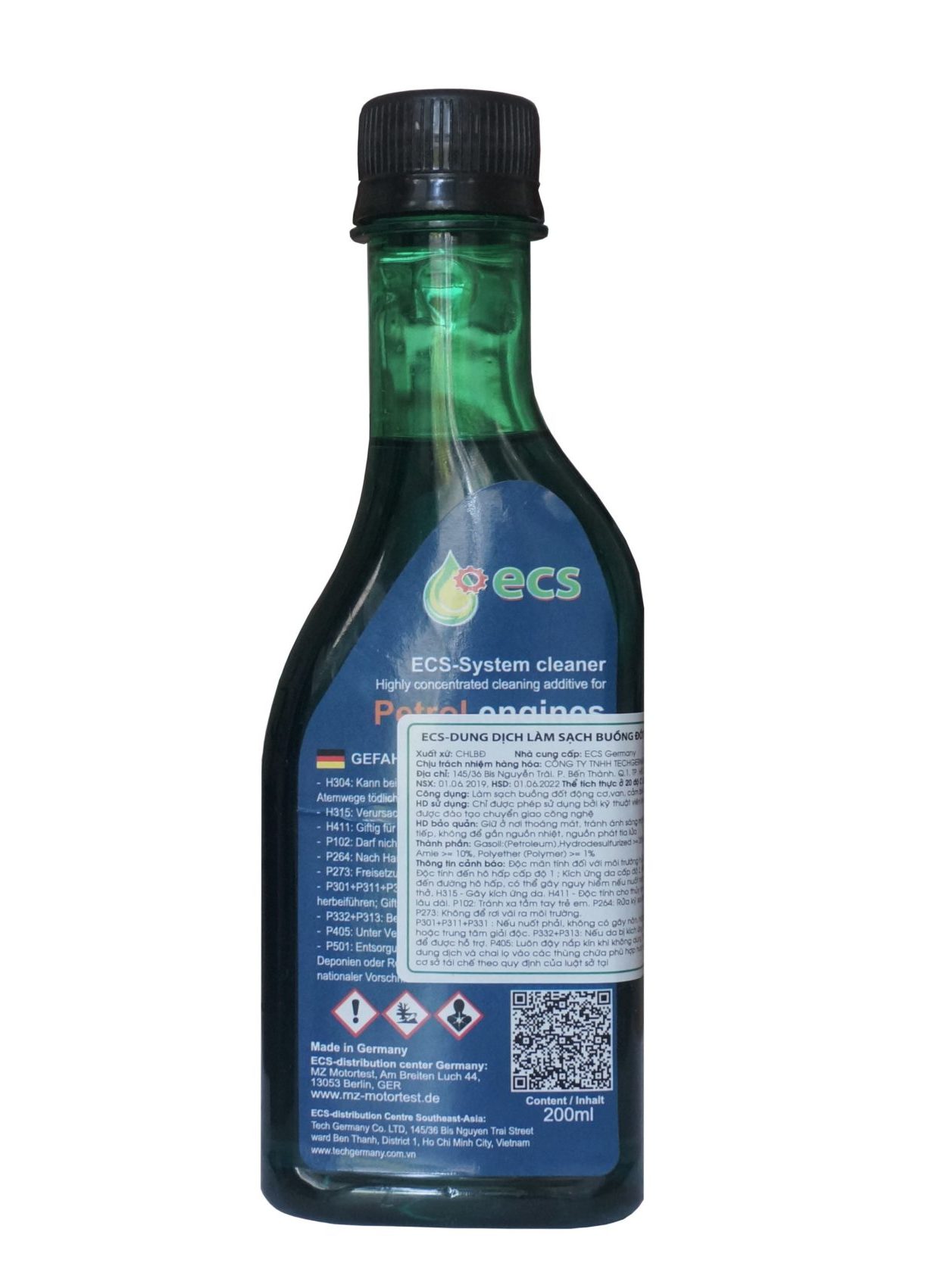 ERC-Dung dịch làm sạch buồng đốt động cơ xe máy, xe mô tô(200ml)