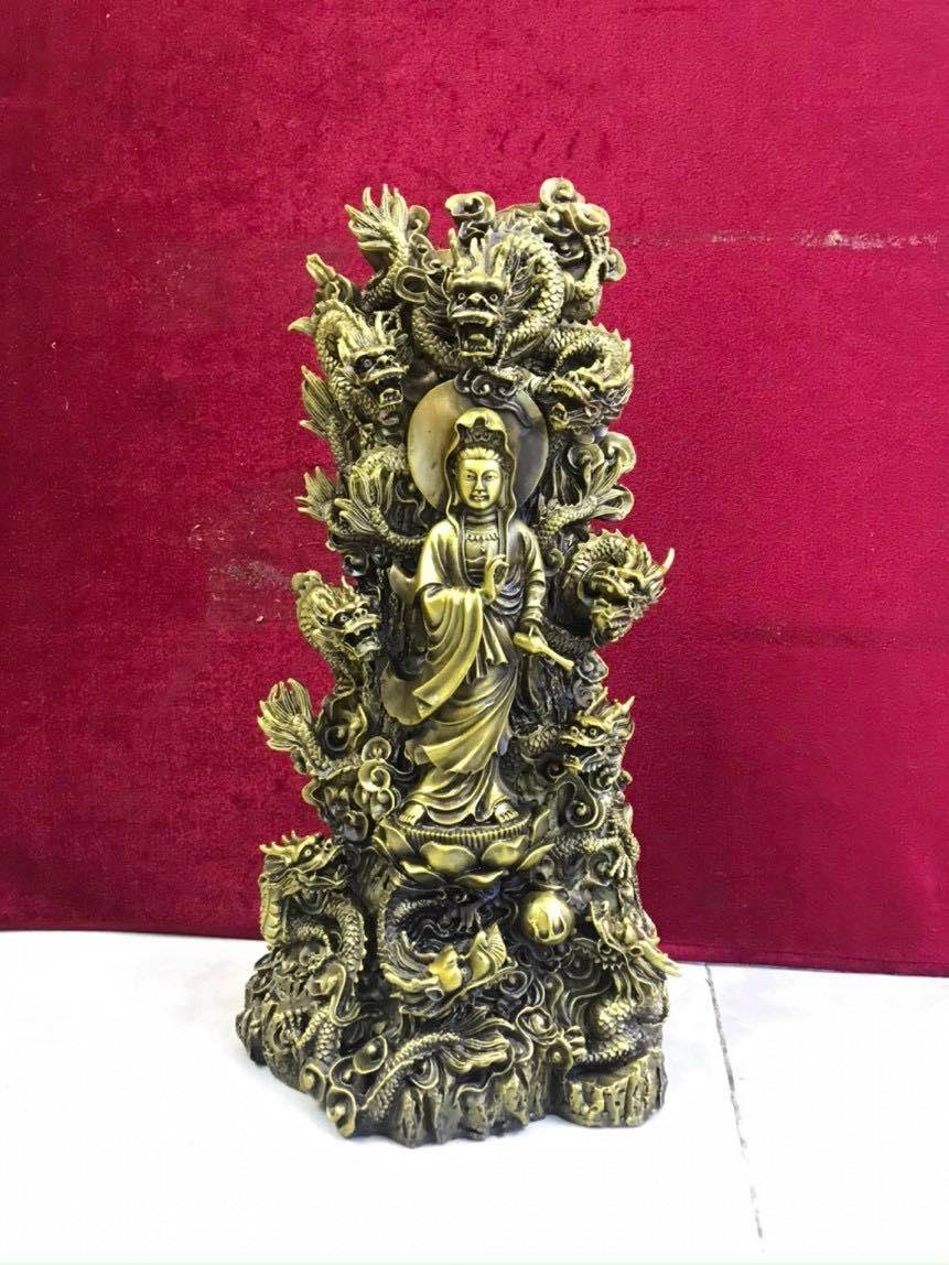 Phật cửu rồng bằng đồng