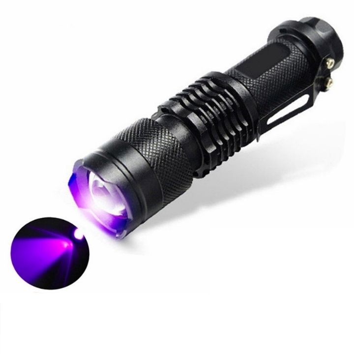 ĐÈN PIN CÓ TIA UV TÍM SOI CÁC LOẠI GIẤY TỜ QUAN TRỌNG - CÓ THỂ THU PHÓNG, TẦM CHIẾU 365MM - MÀU ĐEN -SP005549