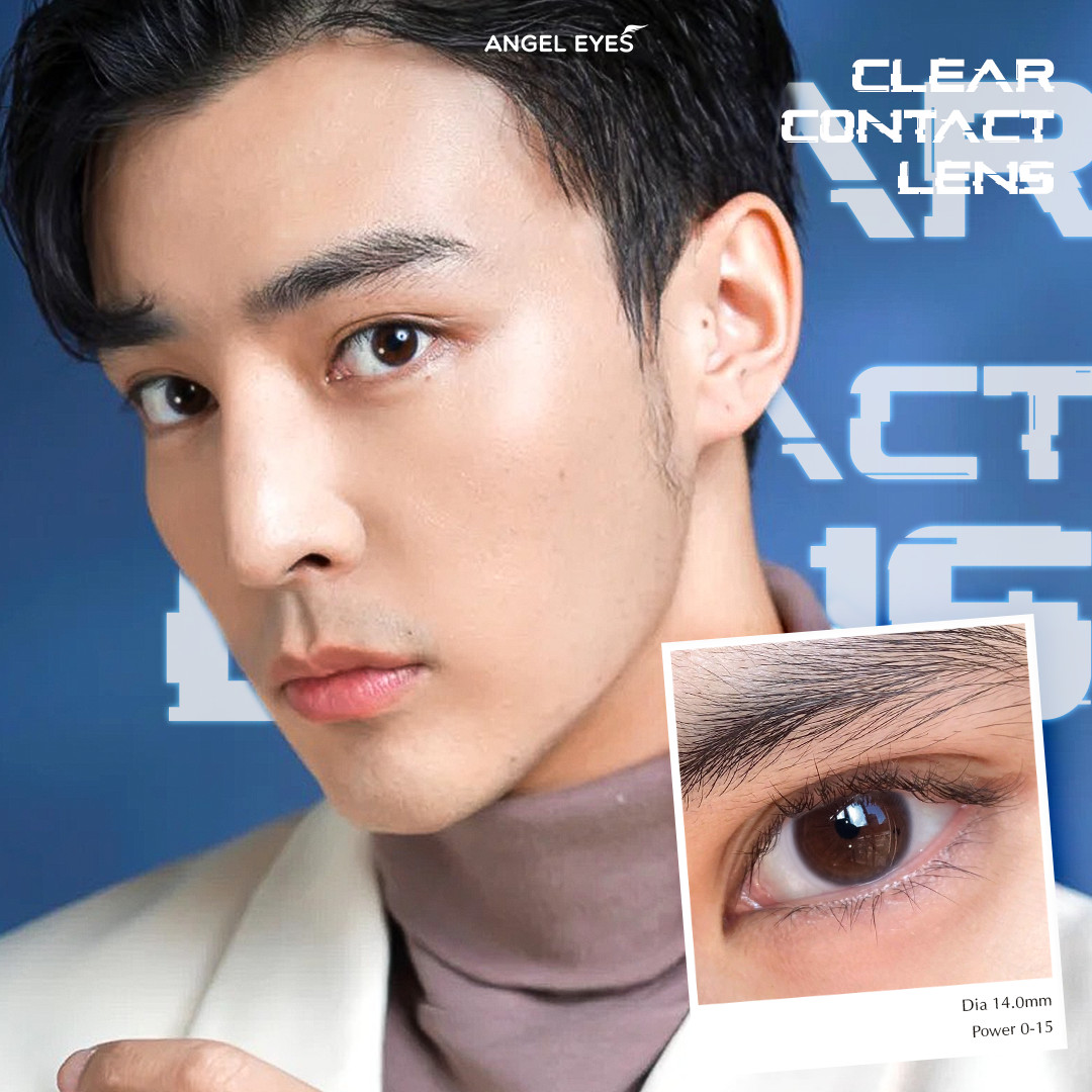 Lens trong suốt có độ cận dòng cao cấp chất liệu Silicone Hydrogel Angel Eyes độ cận 1 - 15