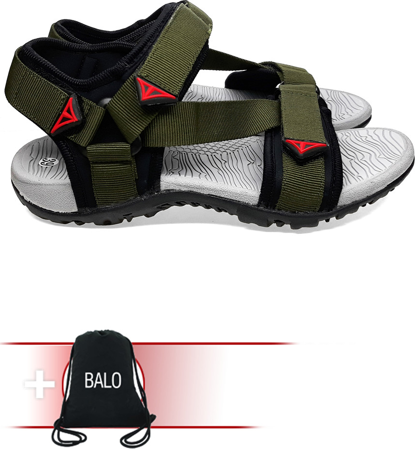Giày Sandal Việt Thủy Quai Chéo VT2 - Xanh Rêu - Tặng Kèm Balo Túi Rút Đặc Biệt
