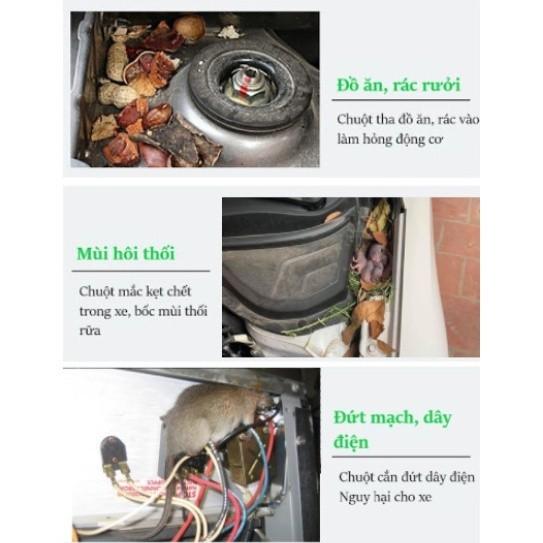 Chai đuổi chuột khoang máy Ô tô, Chống chuột, côn trùng hương liệu thiên nhiên an toàn sử dụng