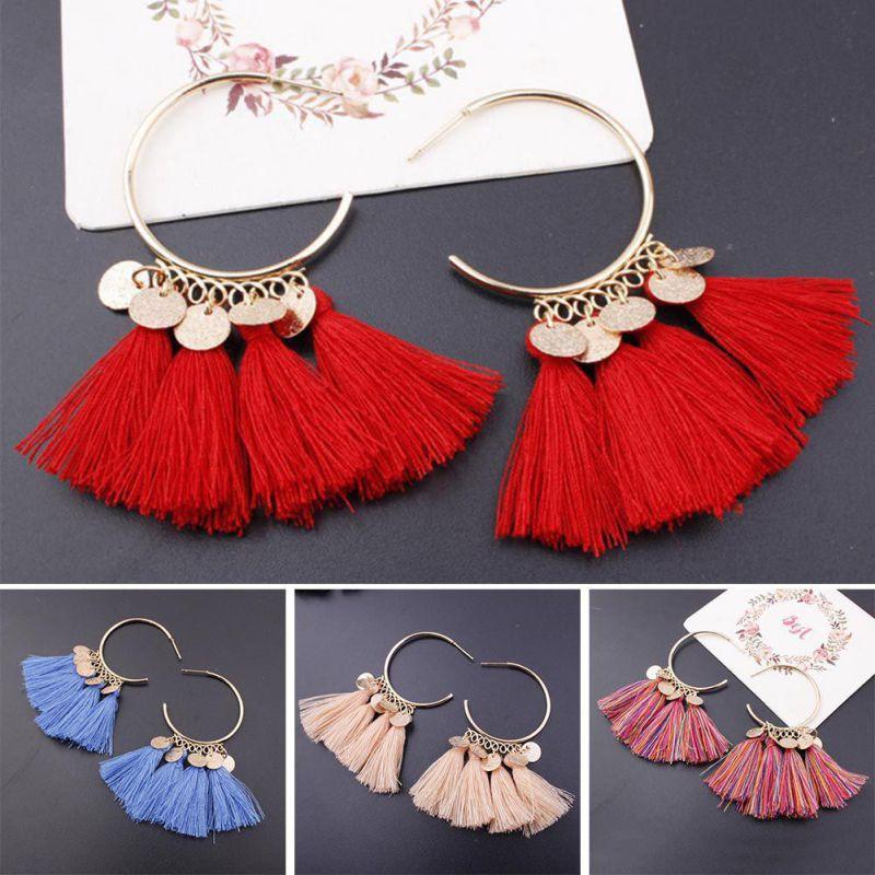 Bông tai tua rua dài cho nữ