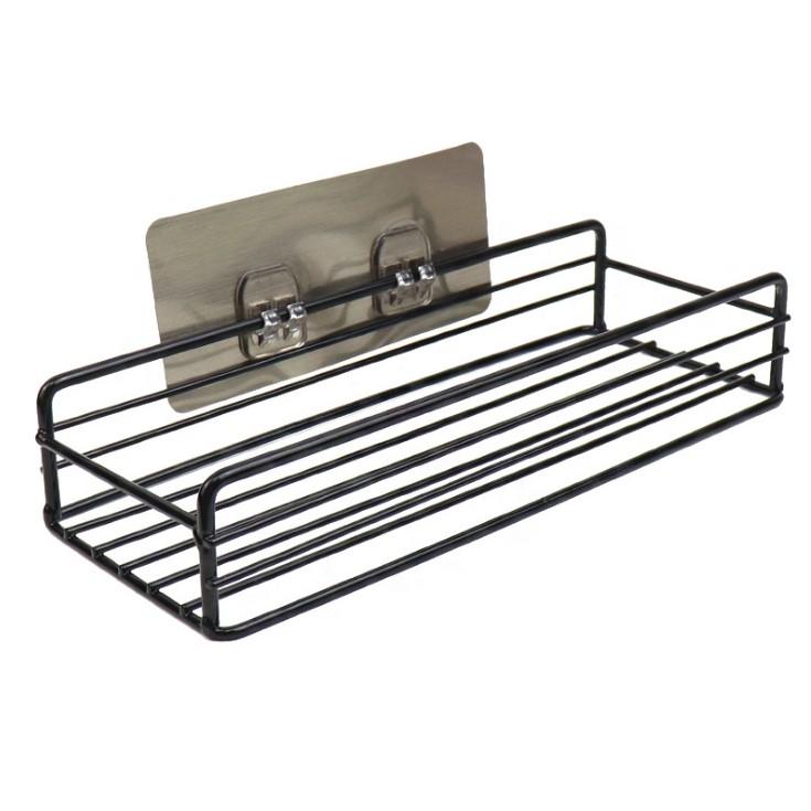 Giá để đồ nhà tắm kim loại bền đẹp, kệ hình chữ nhật đựng đồ đa năng không cần khoan tường siêu tiện dụng