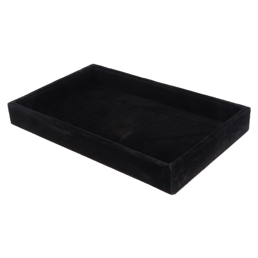 2 Pcs Velvet Necklace Bracelet Earring Anklet Jewelry Display Tray Case Organizer for Jewelry Store Home Use