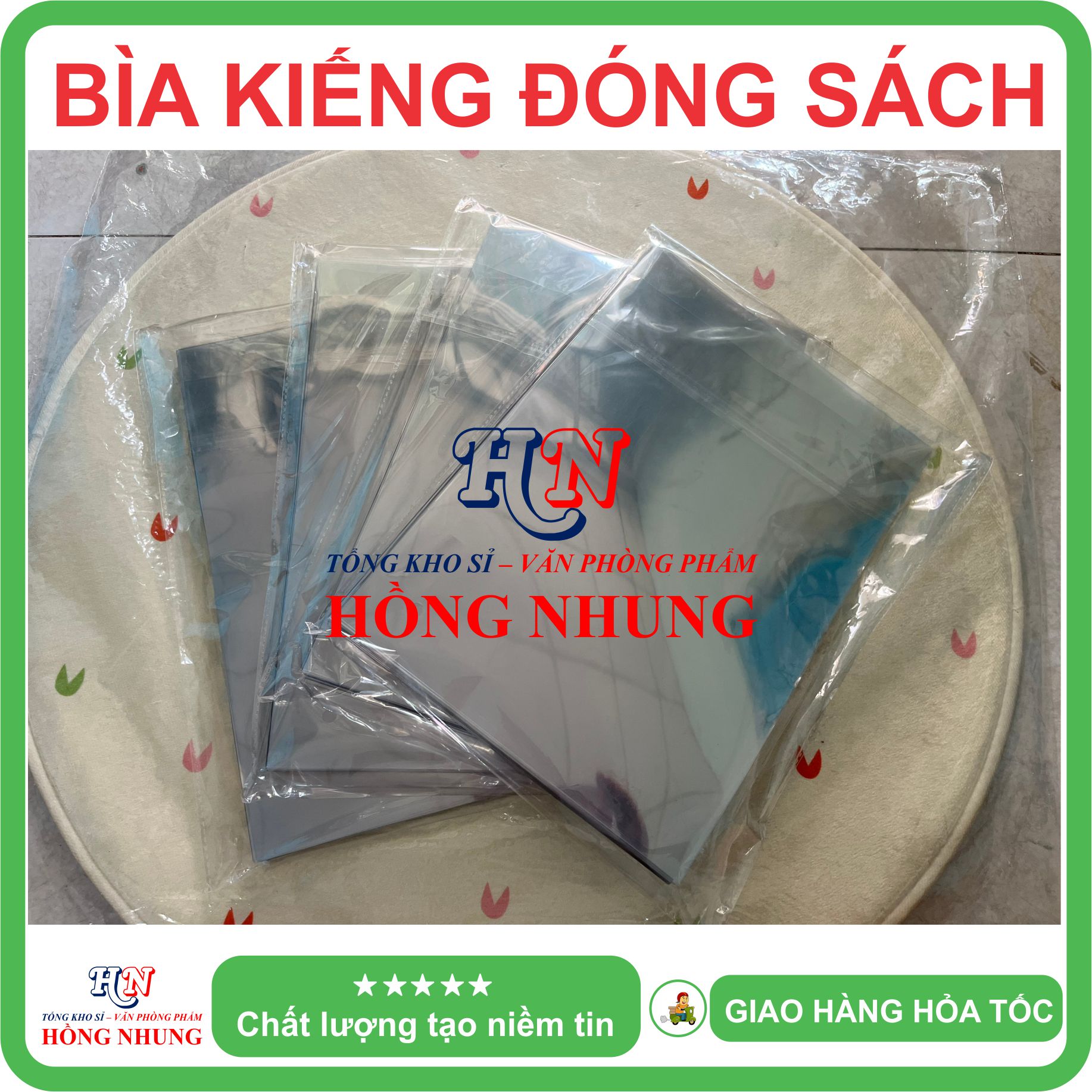 [SALE] Xấp 1kg Bìa Kiếng Đóng Sách A4 - Trắng Trong suốt