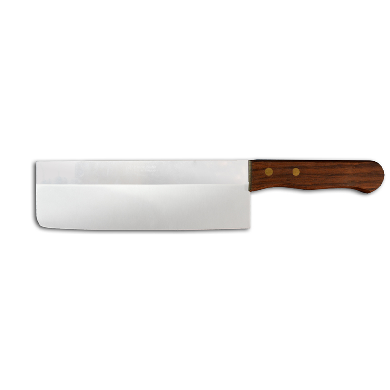 Dao Thái Lan SPW Dùng Thái, Cắt Rau Củ Quả - Kích thước 20 cm, Lưỡi Dao Làm Từ Thép Nhập Khẩu Đức Bền, Độ Sắc Bén Lâu Dài - Cán Gỗ Màu Nâu Đậm
