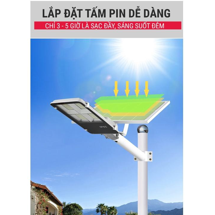 Đèn Năng Lượng Mặt Trời Bàn Chải 200W