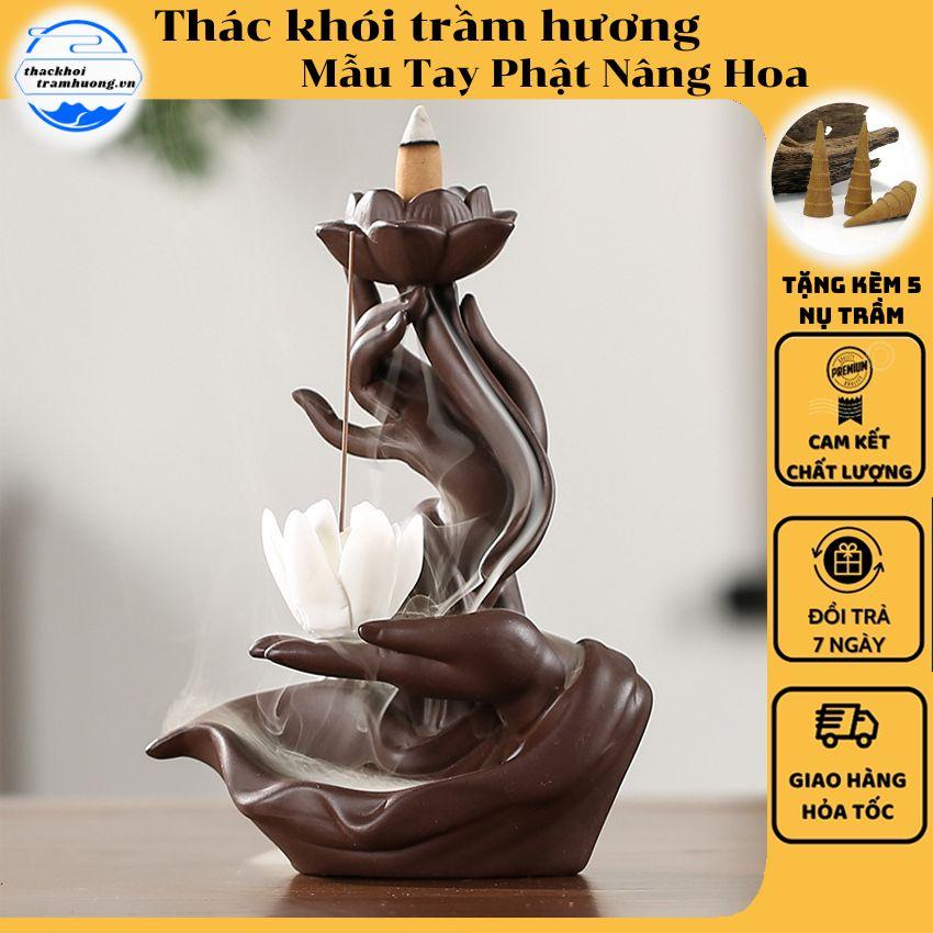 Thác khói trầm hương , thác khói trầm Mẫu Tay Phật Nâng Hoa