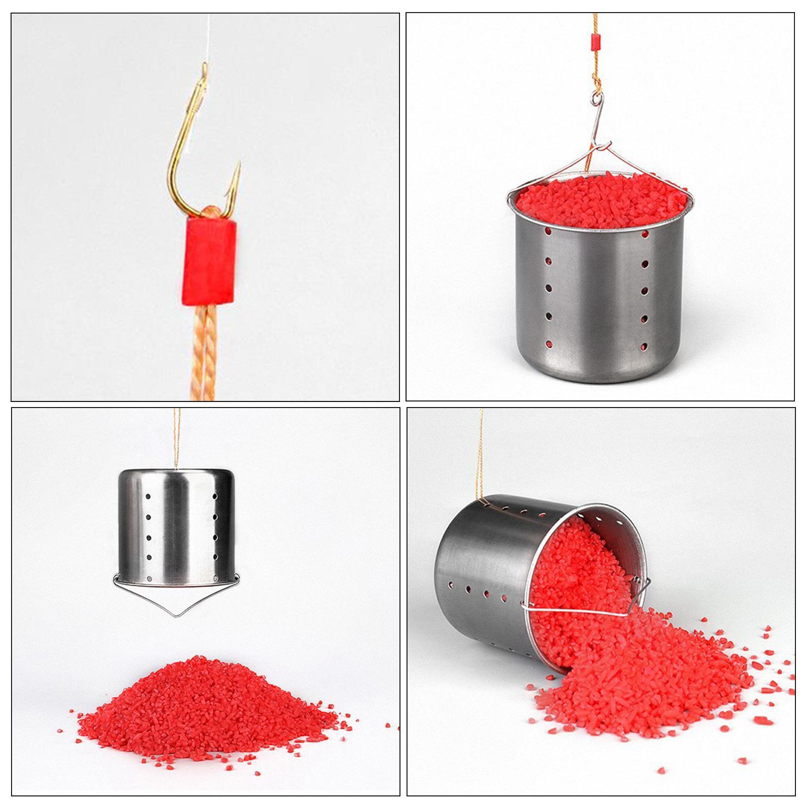 Stainless Steel Fishing Bait Trap Cage Feeder Basket Holder Tackles