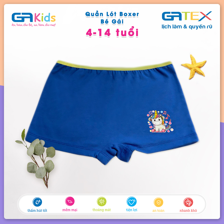 Set 3 Quần Lót Boxer Cho Bé Gái GAKIDS - Chất liệu COTTON cao cấp