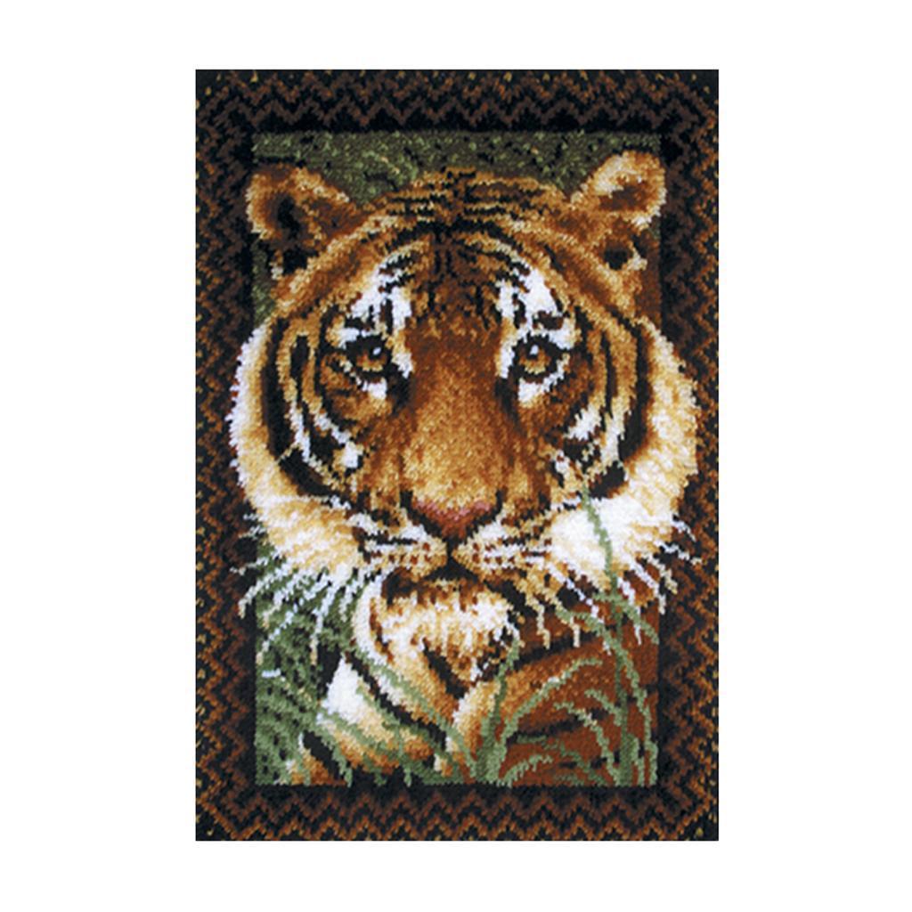 Large Latch Hook Rug Kit for Adult Kids Animal Cushion Making