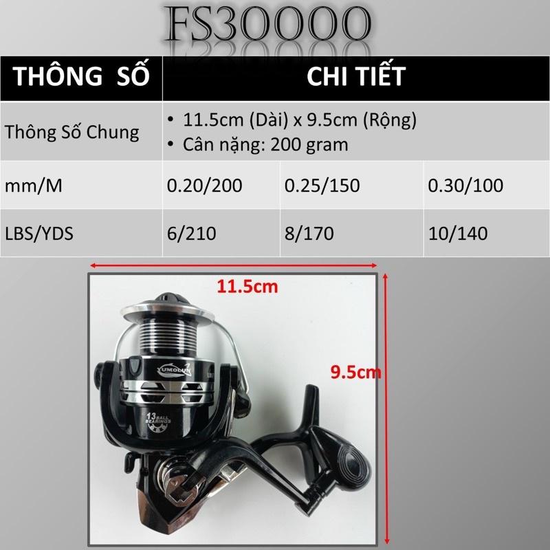Máy câu cá FS 7000 kim loại hàng loại 1 máy quay êm mượt y hình