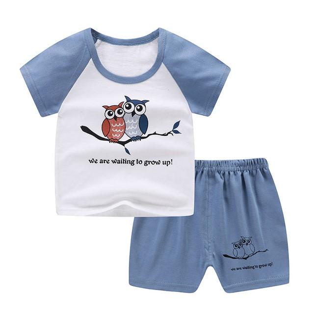 Bộ cộc tay mùa hè cho bé trai và bé gái chất đẹp, mát size 73-100
