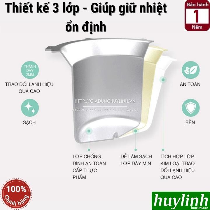 Máy làm kem gia đình trực tiếp Tiross TS9091 - Dung tích 1 lít - Hàng chính hãng