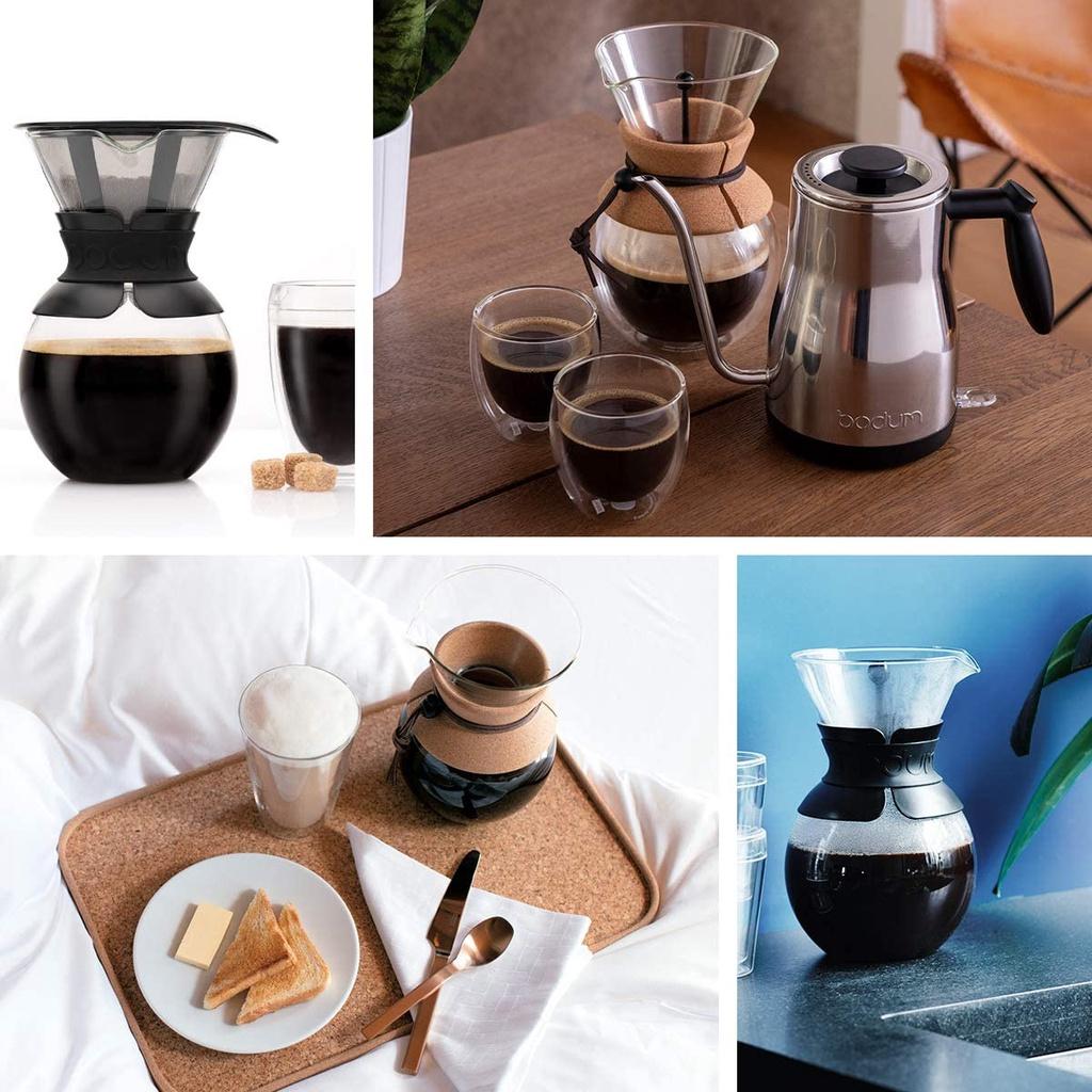 Bình pha cà phê kiểu Pháp Bodum Pour Over 500ml/1L 11592-109/11571-109, xuất xứ Bồ Đào Nha