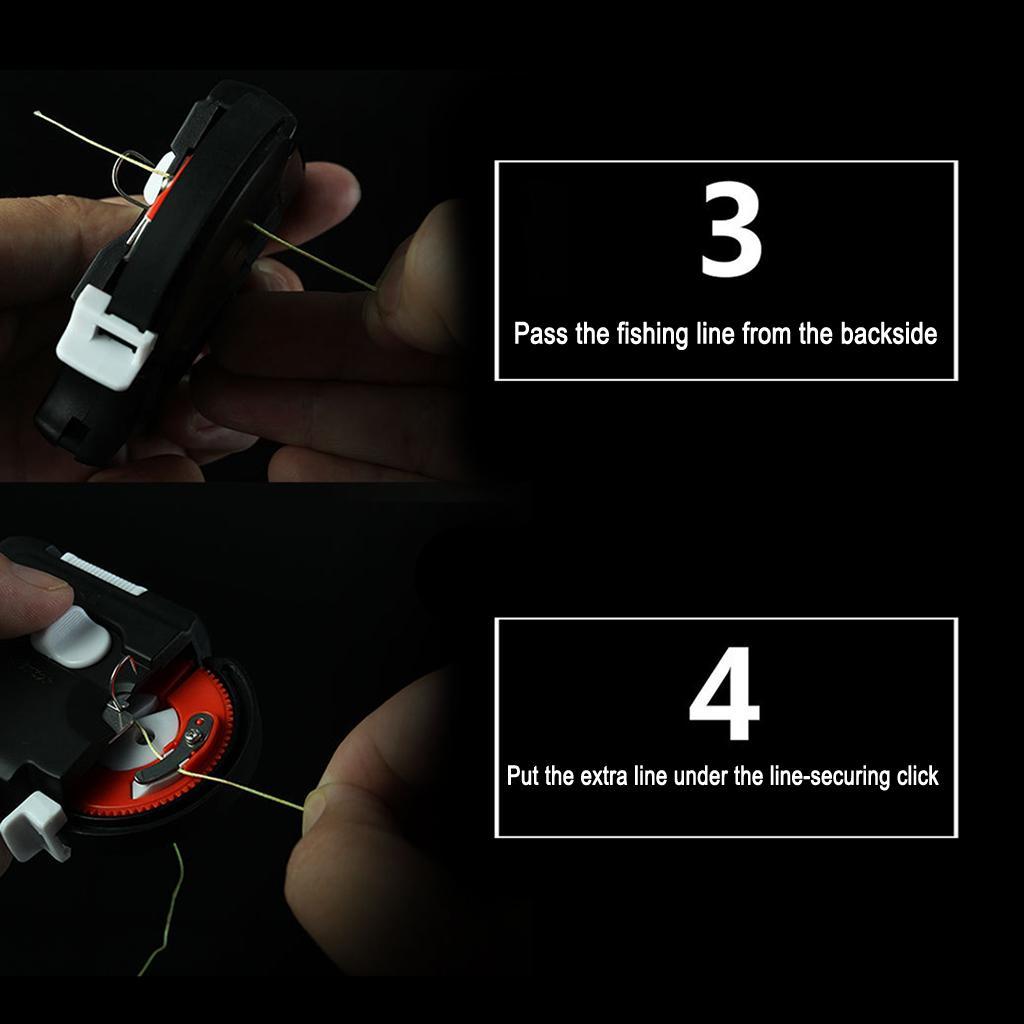 2x Electric Hook Tier Automatic Tyer Machine Tie Knot Fishing Tackles Tool