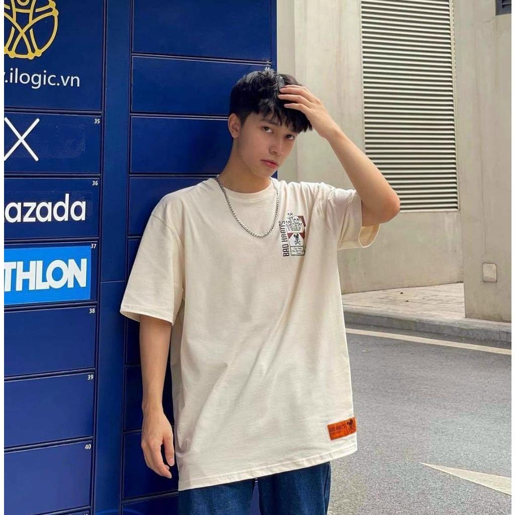 Áo Thun Local Brand Bad HaBit Nam Nữ Tay Lỡ Form Rộng Unisex Full Mạc