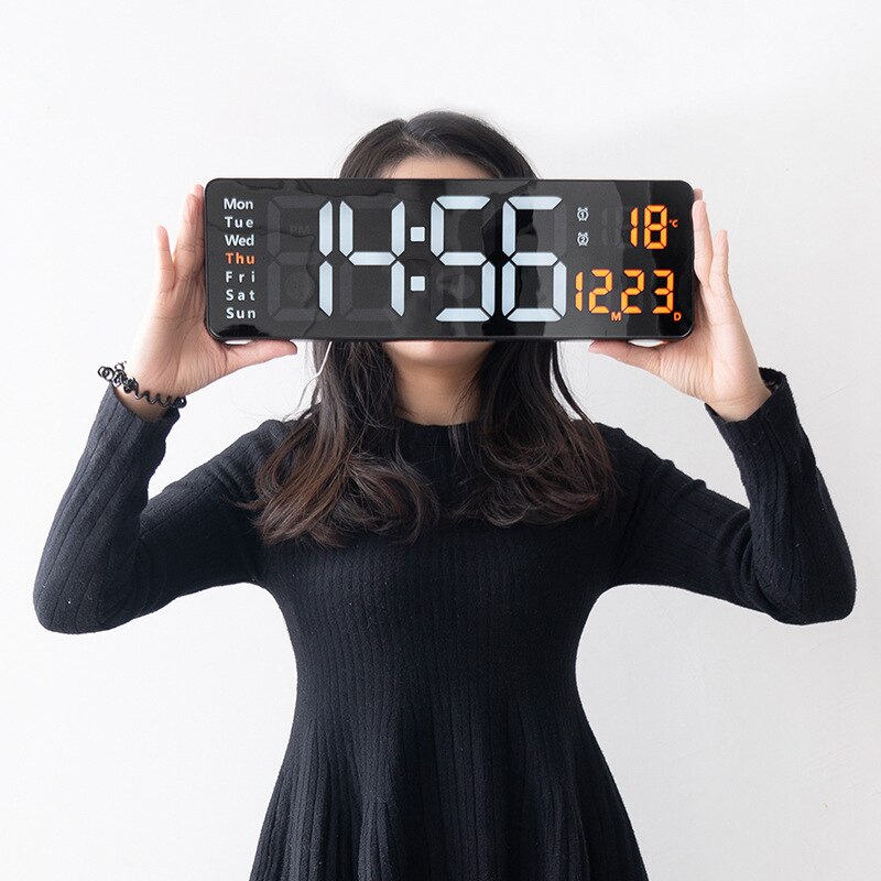 Đồng Hồ Treo Tường Điều Khiển Từ Xa Màn Hình LED Digital Clock
