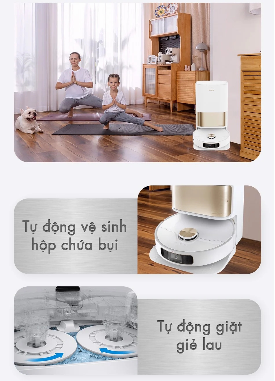 Robot Hút Bụi Lau Nhà Dreame L10s Pro Ultra Heat - Camera AI Siêu Thông Minh Tự Động Giặt Nước Nóng Sấy Giẻ Tự Gom Rác Lực Hút 7000 Pa - Hàng Chính Hãng