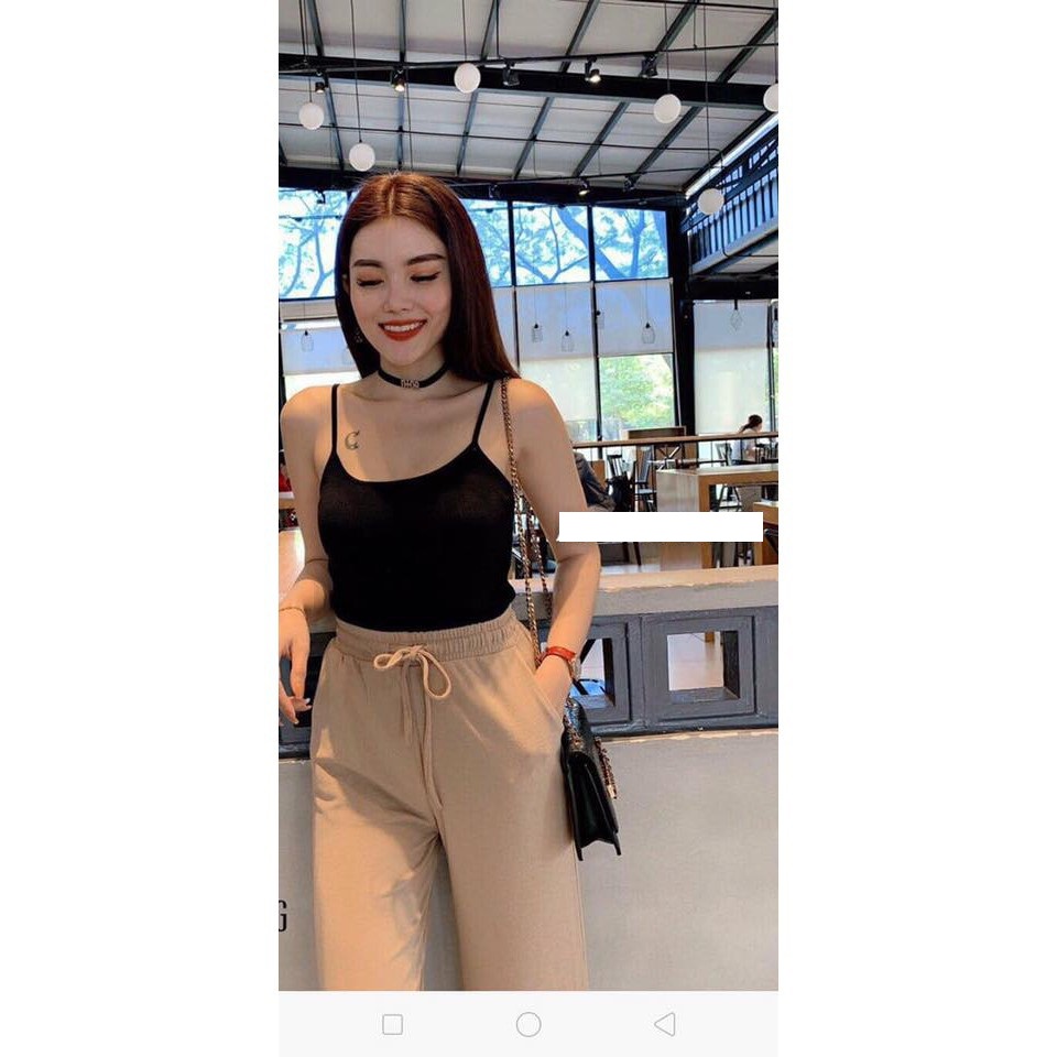 Áo 2 dây cotton trơn chất đẹp