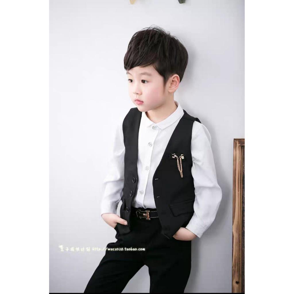 Áo vest gile công tử cho bé trai chụp ảnh, đi chơi, diện Tết
