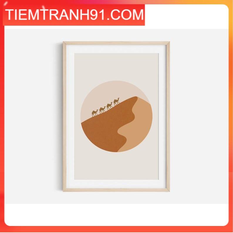 Tranh treo tường | Tranh nghệ thuật trừu tượng -Moroccan boho print,Sahara desert, camel print,sand dunes print
