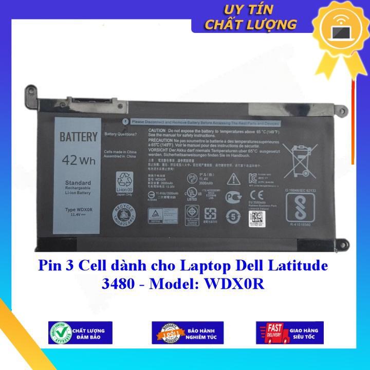 Pin cho Laptop Dell Latitude 3480 - Model: WDX0R - Hàng Nhập Khẩu New Seal