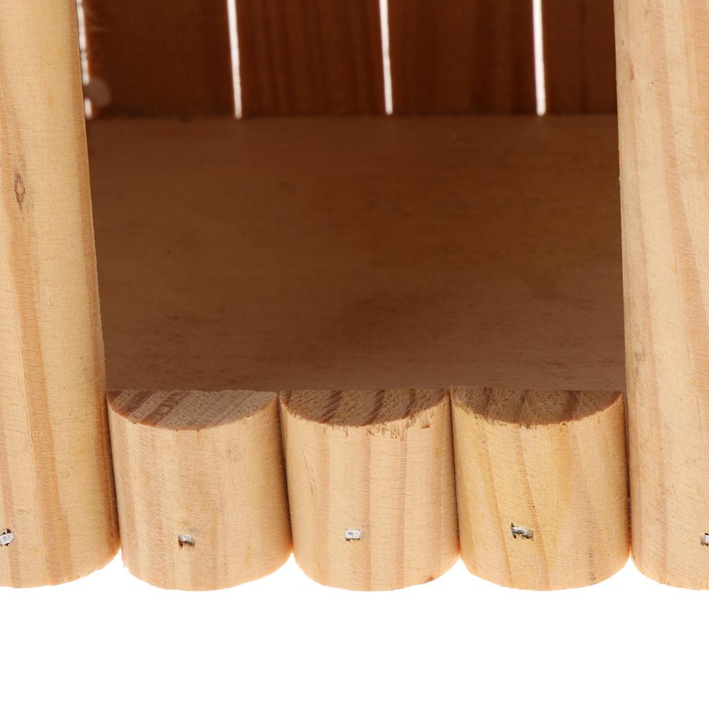 Hamster Nest Double Holes Hut Gerbil Mouse Small Animal Wood Castle