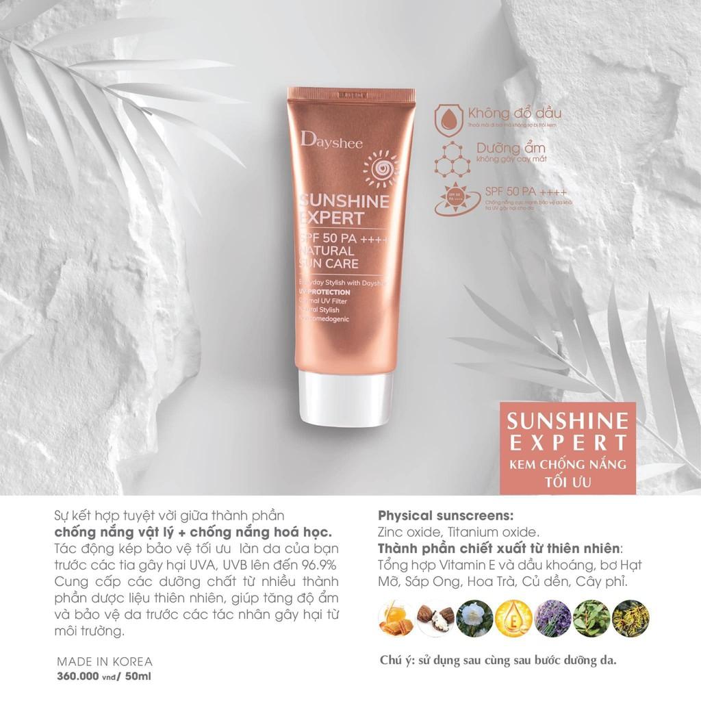 Dayshee Kem Chống Nắng Bảo Vệ Da Tối Ưu Sunshine Expert SPF50 PA++++ 50ml