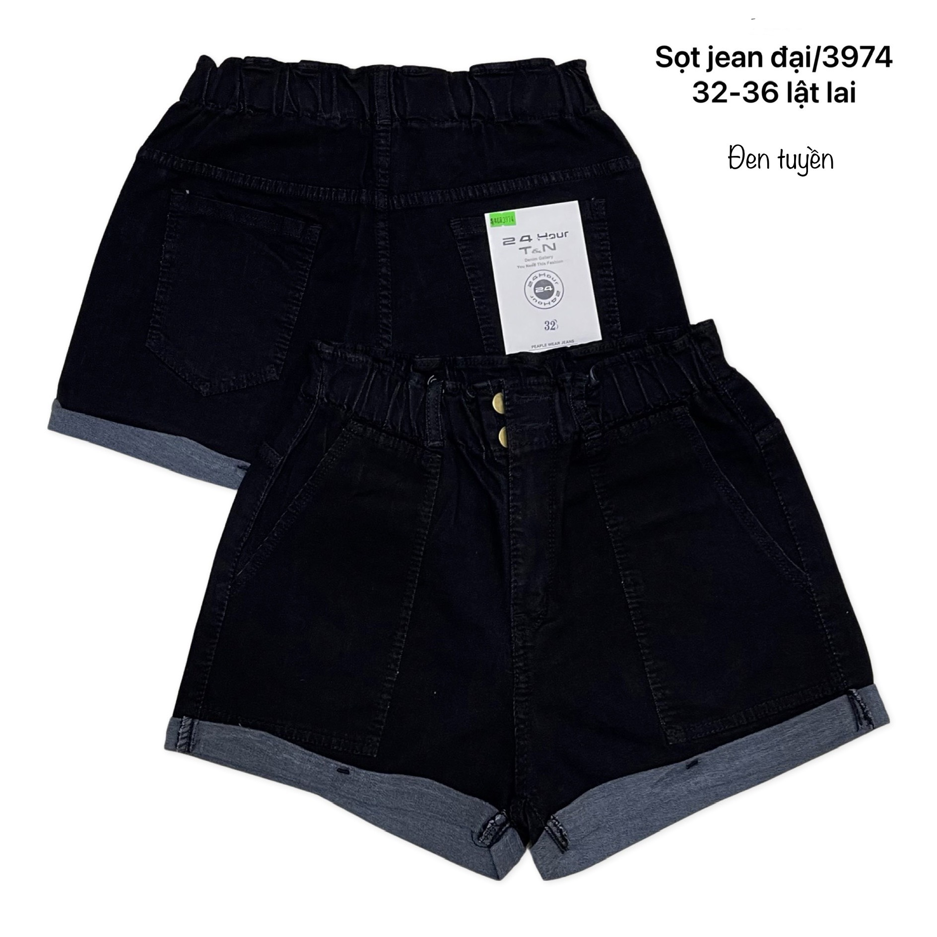 Quần short jean lưng thun dành cho BigSize Nữ lưng cao, co dãn mạnh, đang hot trend 3973 molijean