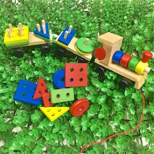 Đoàn tàu thả cọc hình khối