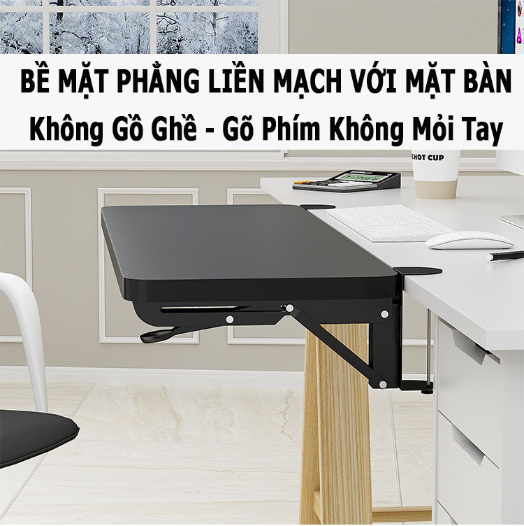 Tấm mở rộng máy tính để bàn, không đục lỗ, khung mở rộng mở rộng, bàn phím bàn máy tính, tựa tay, phần mở rộng gấp