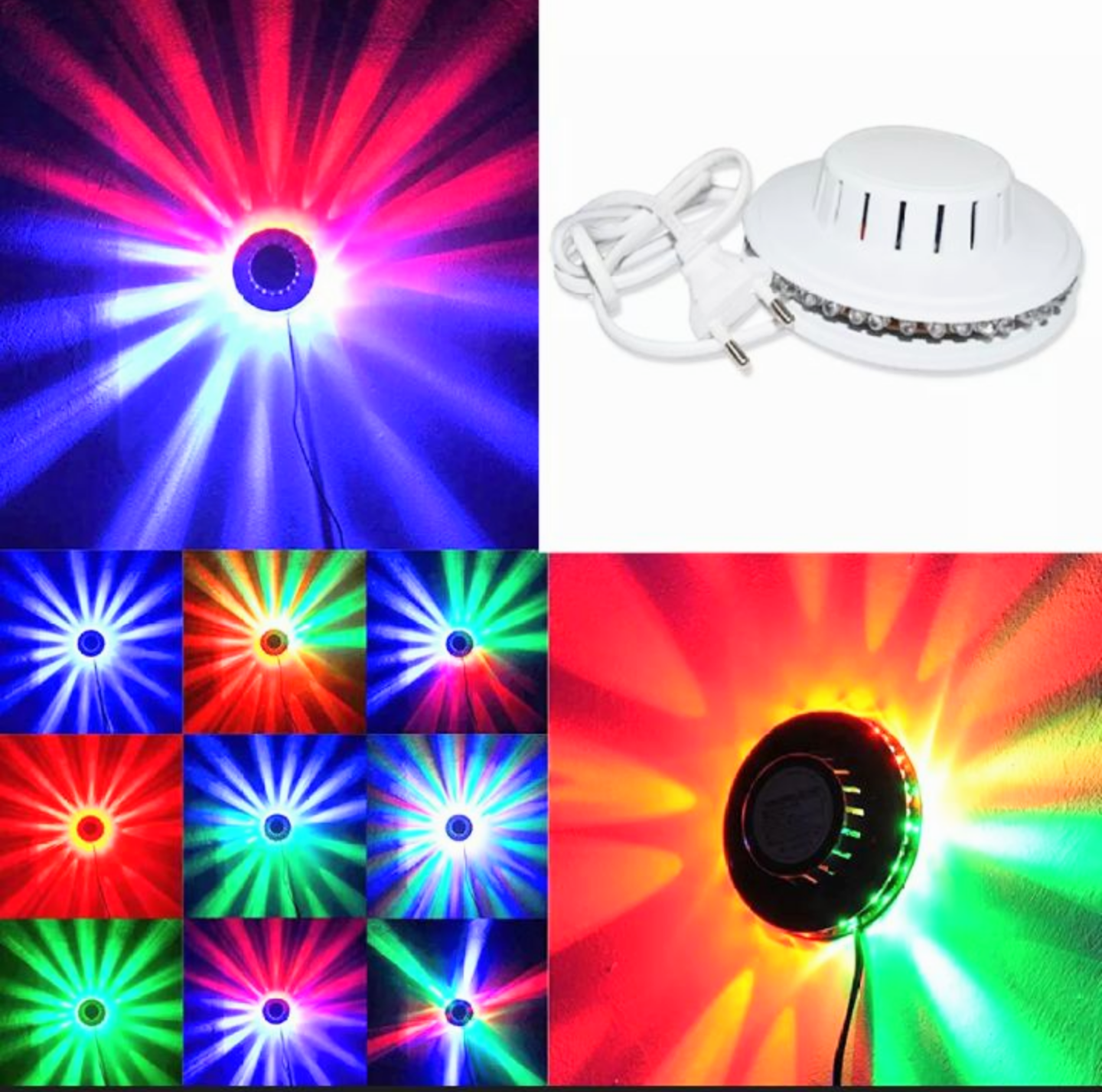 ĐÈN LED TRANG TRÍ NHẤP NHÁY XOAY NHIỀU MÀU KIỂU ĐÈN ĐĨA BAY CỰC CHẤT