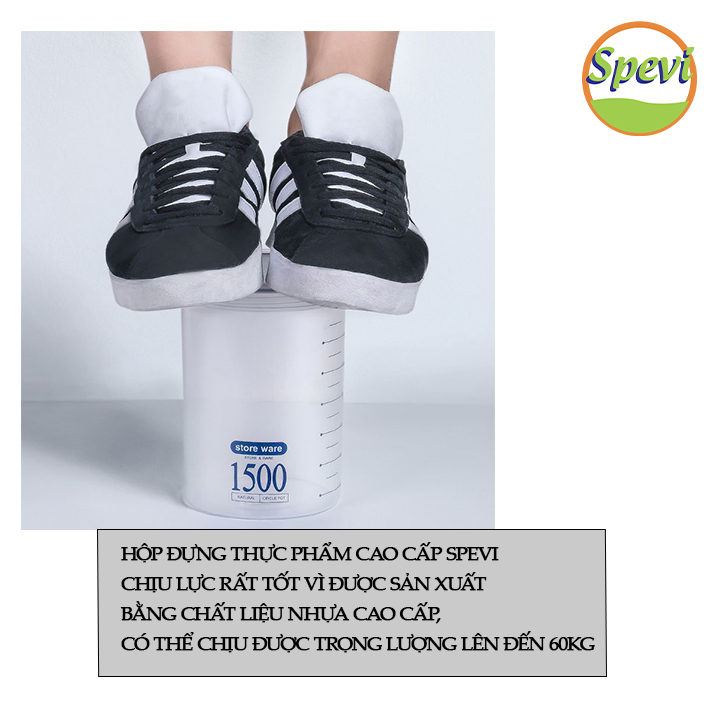 Hộp Đựng Thực Phẩm Cao Cấp SPEVI Nhật Bản - Có Thể Đựng Thức Ăn Hoặc Đựng Sữa Cho Em Bé, Dùng Được Với Lò Vi Sóng - Hàng Chính Hãng