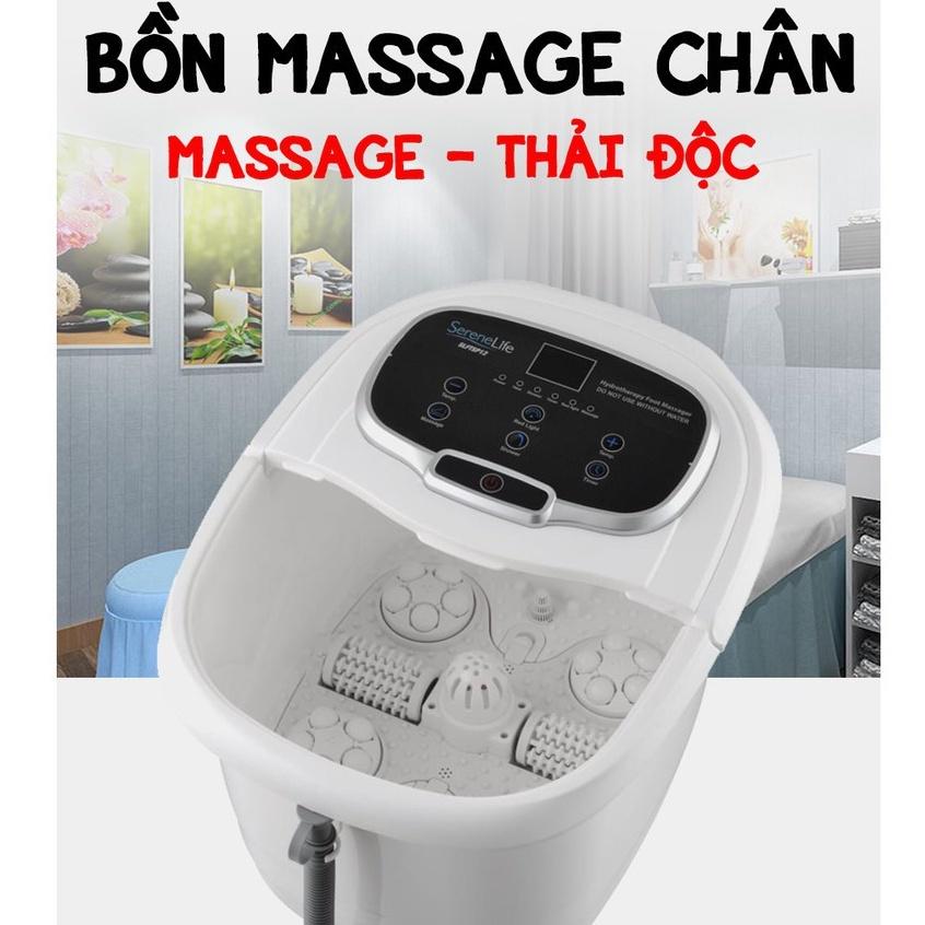 [Hàng Chính Hãng - BH 2 Năm]Bồn Ngâm Chân, Massage Chân SereneLife SL12, Bảo hiểm 2 tỷ