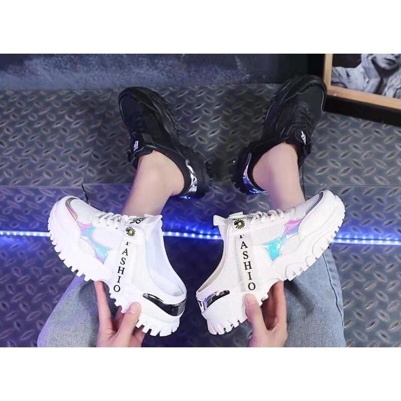 Sục Nữ ThểThao FASHON HOA CÚC Hót Trend 2021 Độn đế 5cm