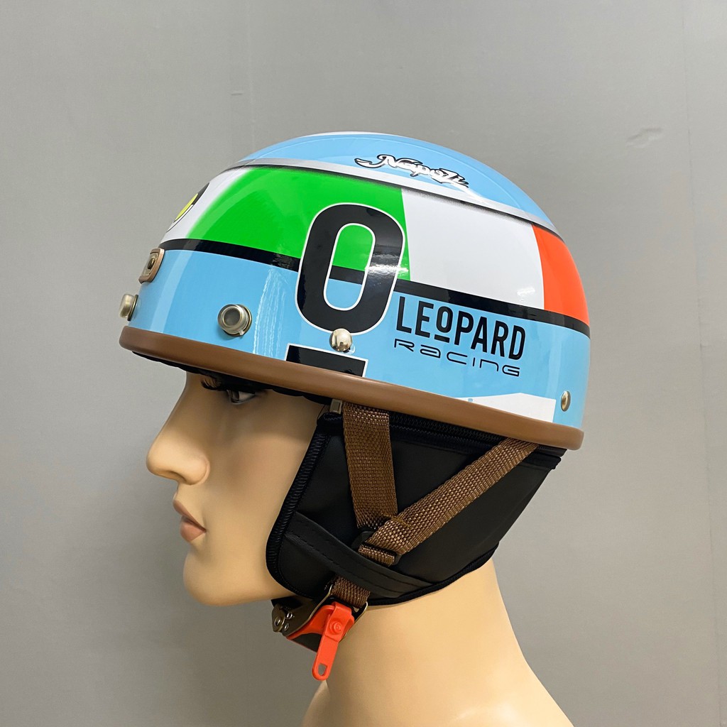 Mũ Bảo Hiểm ½ Đầu Napoli N120 Haley Tem LEoPARD O - Freesize (57 - 59 cm)