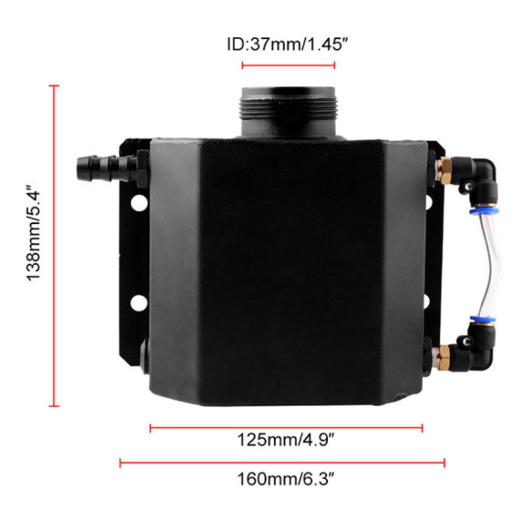 Bottle Reservoir Water Tank Radiator Overflow Aluminum Coolant W/ Cap Universal
