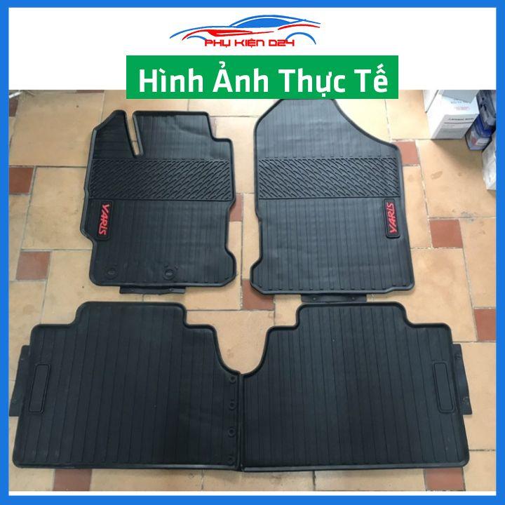 Lót sàn ô tô cao su Yaris 2014-2015-2016-2017-2018-2019-2020-2022 không mùi chống trơn trượt