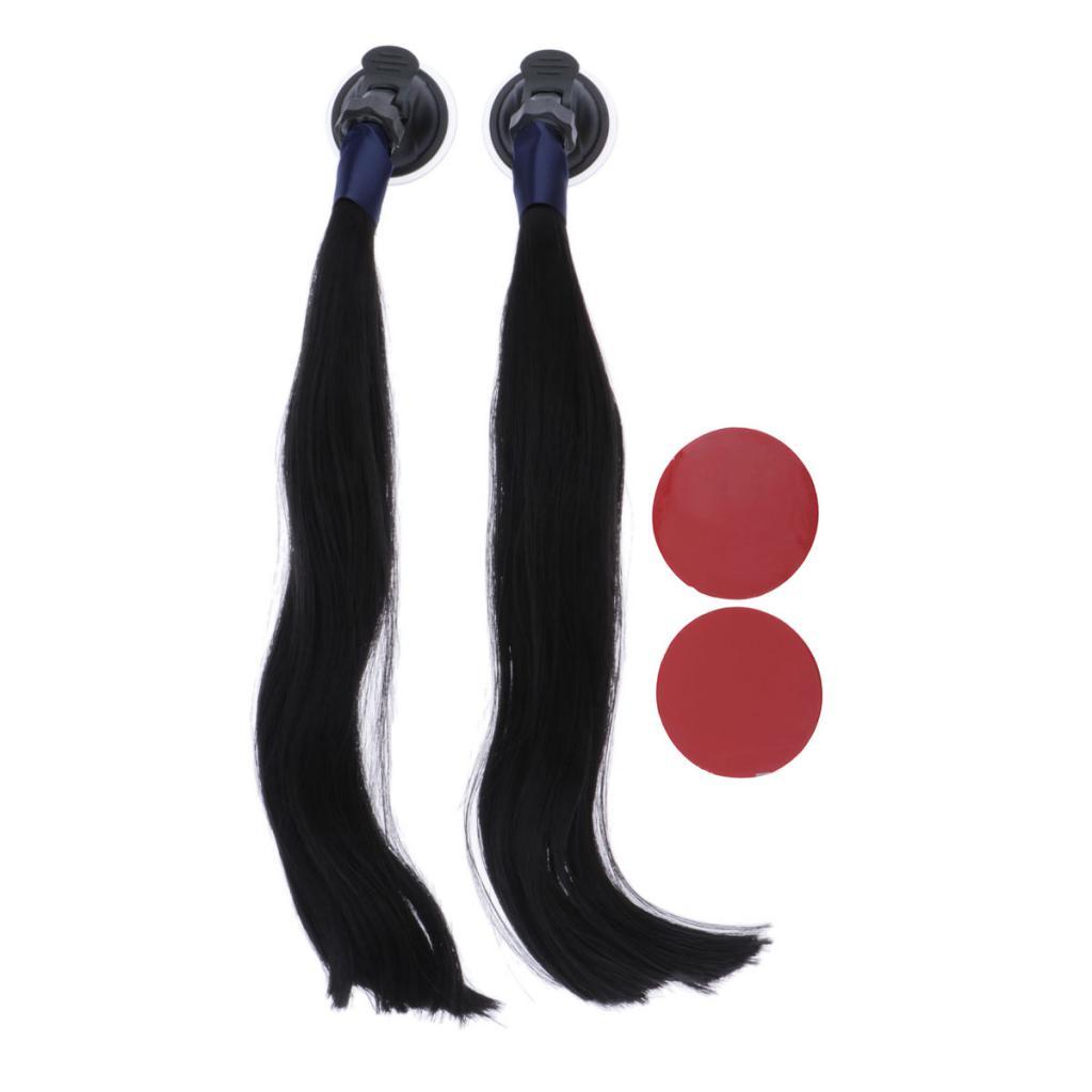 Ladies Helmet Pigtails with Removable Suction Cup for Motorcycle Biker Helmet