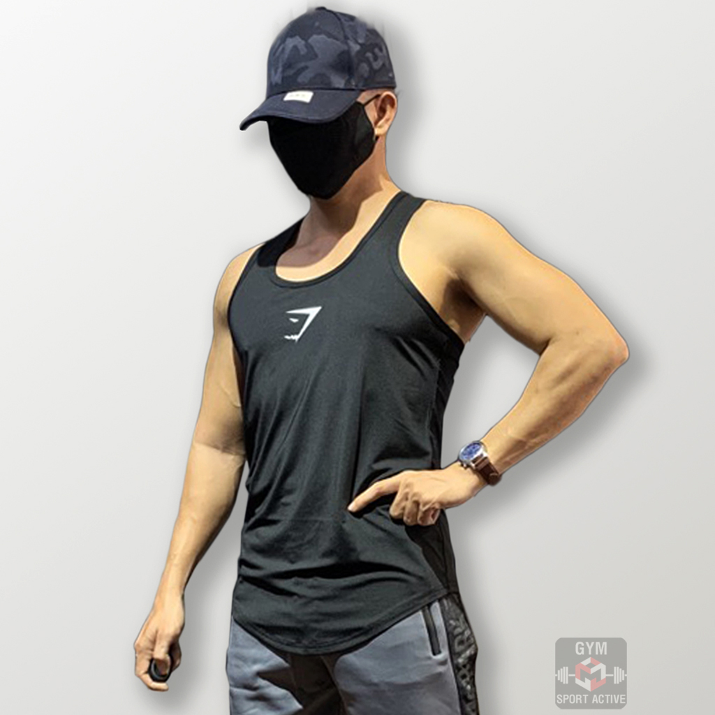 Áo ba lỗ nam thể thao áo tank tập gym nam tank GymShark thun poly 4 chiều